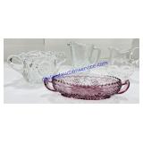 (4) Pressed Glass Dishes