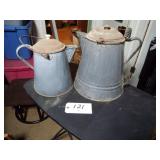 VINTAGE ENAMEL COFFEE POTS
