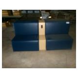 2 Leather Lounge Chairs with Outlets