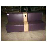 2 Leather Lounge Chairs with Outlets