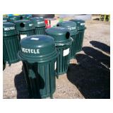 4 Metal Recycle Bins