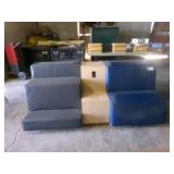 2 Leather Lounge Chairs with Outlets