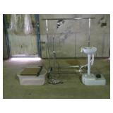 Plug-in Lamp, Rolling Rack, Portable Sink and
