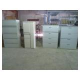 1 Storage Cabinet with 3 Filing Cabinets