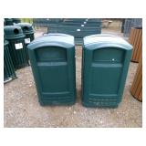 2 Plastic Rubbermaid Trash Bins
