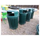 4 Metal Recycle Bins