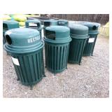 4 Metal Recycle Bins