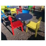 Round outdoor Metal Table with 3 Assorted Colors