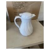 White Swirl  Carafe 42oz qty 12pc