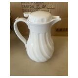 White Swirl  Carafe 42oz qty 12pc