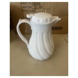 White Swirl  Carafe 42oz qty 12pc