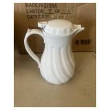 White Swirl  Carafe 42oz qty 12pc