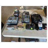 Assorted Batteries and Chargers
