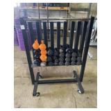 Dumbbells With Rack (Wheels Damaged )