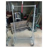 Rolling Basket Rack 31 inch Width 63inch Height