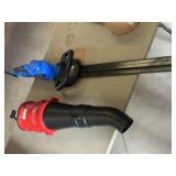 5 AMP Cobalt Hedge Trimmer and Craftsman Blower