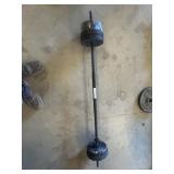 1 Curl Bar with weights
