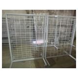 5 Rollable Wire Mesh Display Racks one is missing