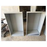 2 Metal Book Cases