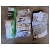 Assorted Size Football Gloves and XL Under Pads