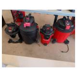 4 Shop Vacs Damaged Not Working