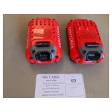 2 Craftsman 20V Batteries No Charger