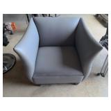 Grey Leather Arm Chair