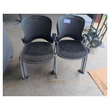 6 Herman Miller Rolling Stacking Chairs
