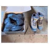 2 Pairs of Work Boots Size 8, 7.5
