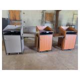 3 Wooden Podiums