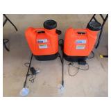2 Electric Larson  Backpacks Sprayers 16L with