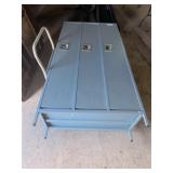 Gray 3 wide triple tier metal storage locker 3x5