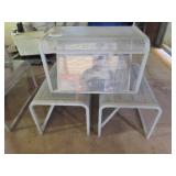 3 Metal Bench with Mirrors