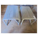 Two Metal  Benches with Mirrors