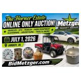 2018 Cadillac XTS-Ford Ranger-Kawasaki Mule-Trailer-Farm Equip-Cast Iron Dinner Bell-Quilts