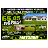 08.04.26 Metzger Online Real Estate Auction-Gorgeous Country Homestead-Pole Barns-Pond-Pasture-Woods