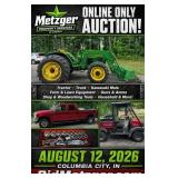 08.12.26 Another Great Metzger Online Auction-John Deere Utility Tractor-Ford F-350 Truck-Guns-Knive