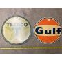 Metal Gulf And Texaco Signs