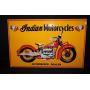 INDIAN MOTOR CYCLES AUTHORIZED DEALER EMBOSSED