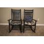 LOT OF 2 WOOD ROCKING CHAIRS