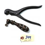 2pc Lot File handle (cut-out) with thumb screw