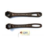 2 pc Lot E. C. Tecktunius Mfg. S12 & S13