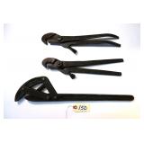 3 pc Lot 18" Hoe Corp. quick adjust pipe & No. 1