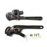 2 pc Lot Ridge Tool E10 (early) pipe  & 10" Pexto