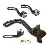 4 pc Lot 6" B & C (3) open handle & 12" B & C