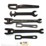 6 pc Lot Wrench Collection