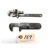 2 pc Lot 6" Motor-Cycle Stillson pipe & Wakefield