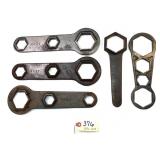 5 pc Lot Collection of Hub wrenches