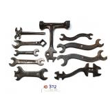 10 pc Lot Letter wrenches: B, D, E, F, J, H, L,
