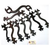 9 pc Lot "S" wrench Collection
